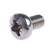 RS PRO Edelstahl Linsenkopf Pozi Schrauben A4 - M6 x 10mm