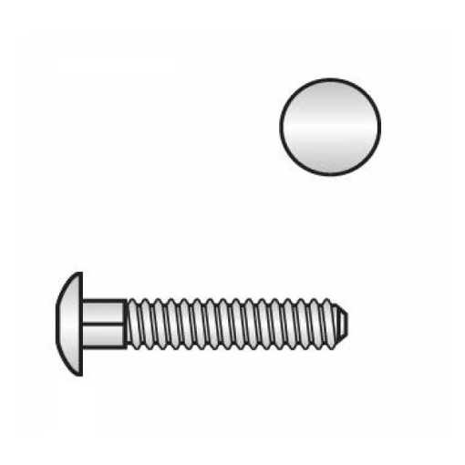 [Baugleiche] Edelstahlschraube DIN 603: Gewinde-Ø: M 5, Länge: 20 mm, Material: A4, mit Preisfilter