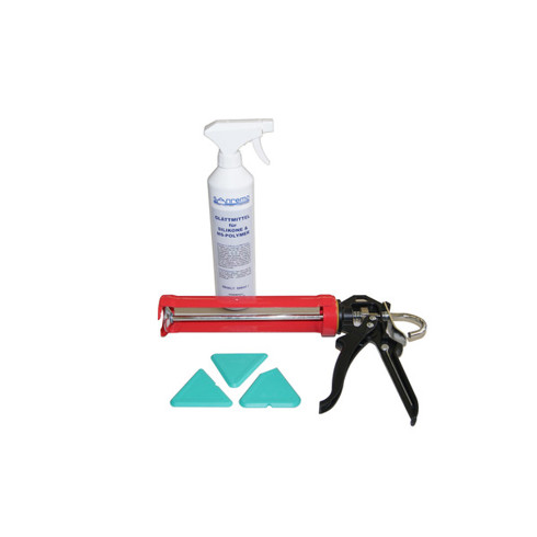 Basic 7 Glättmittel 500ml mit Auspresspistole und 3 Duplex Fugenschablonen