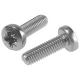 RS PRO Linsenkopf Pozi Schrauben A2 - M6 x 20mm - Edelstahl - ISO 7045
