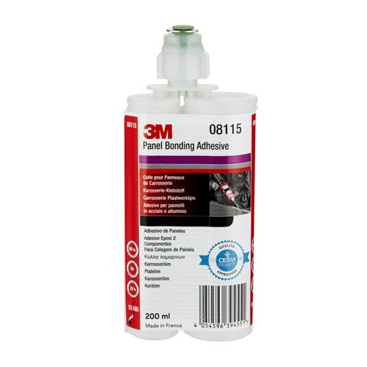 3M™ Karosserieklebstoff - 200ml Kartusche - Schwarz - inkl. 2 Mischdüsen - 08115