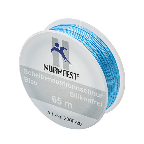 Premium Scheibenaustrennschnur für Scheibenkleber - 65m, Blau