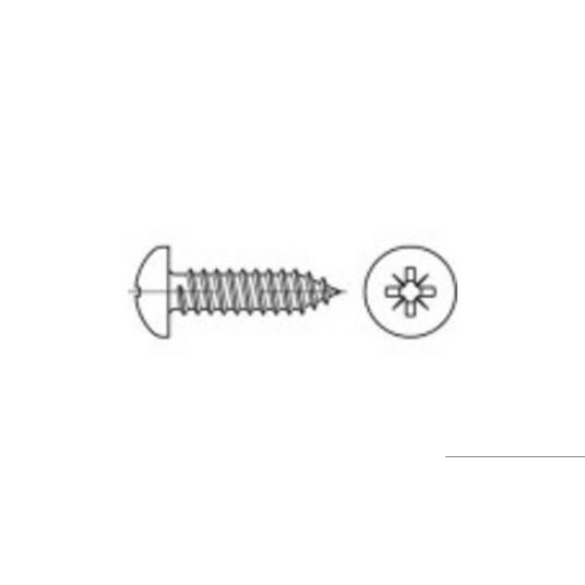 TOOLCRAFT Linsenblechschrauben 25mm - Kreuzschlitz Phillips - ISO 7049 - Edelstahl A4