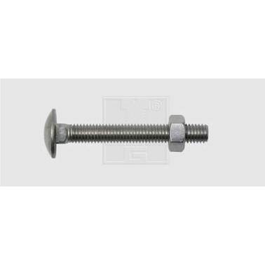 Edelstahlbordwandschraube DIN 603 - Flachrundkopfschraube 8mm x 30mm - Außensechskant - A2 (25 Stück)