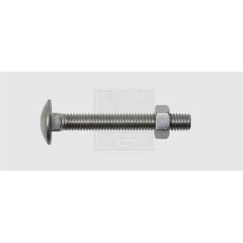Edelstahl Bordwandschraube - Flachrundkopfschraube 6 mm, 30 mm Außensechskant, DIN 603 - 50 Stück, A2