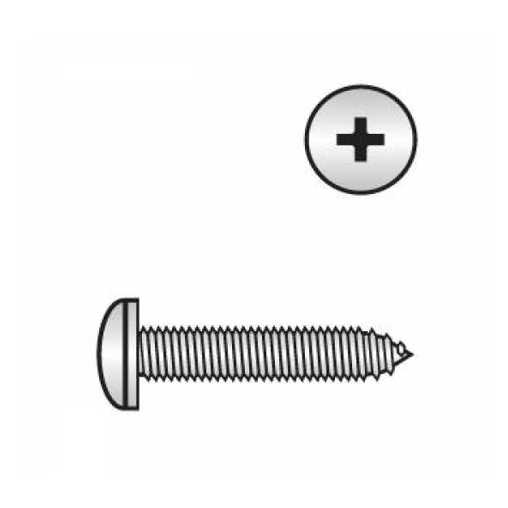 Edelstahl Linsenkopf-Blechschrauben DIN 7981, Kreuzschlitz Phillips, Form C, 3,5 x 22 mm, A4, blank