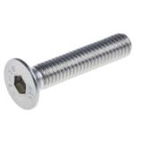 RS PRO Edelstahl A2 Senkkopf Innensechskantschraube M6 x 1mm - 30mm | ISO 10642