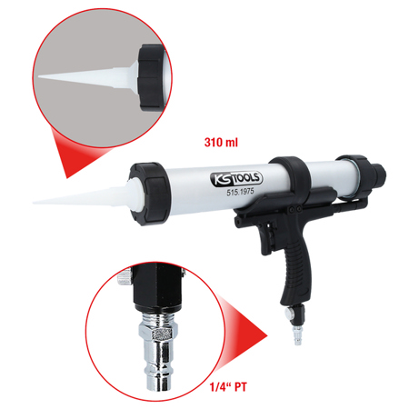 Druckluft-Kartuschenpistole 310 ml - Für präzises und sauberes Arbeiten