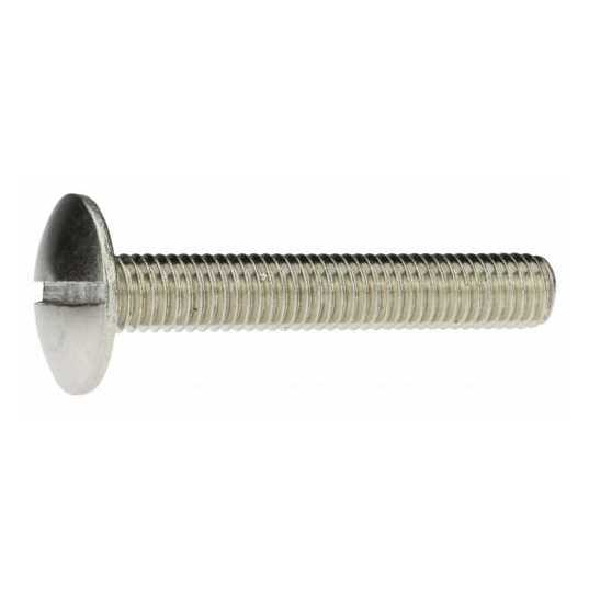 Edelstahl Bordwandschraube Flachrund mit Schlitz M6 x 12 A2 - Blank