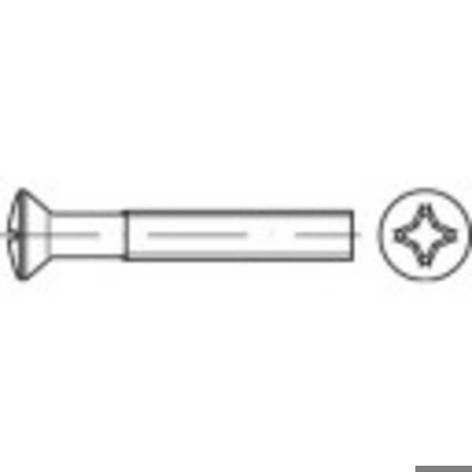 TOOLCRAFT Edelstahl Linsensenkschrauben M4 x 16mm - Kreuzschlitz Phillips, DIN 966, A4