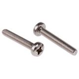 RS PRO Edelstahl Linsenkopf Pozi Schrauben - M4 x 25mm (A2)