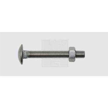Edelstahl Bordwandschraube 8 mm - Flachrundkopfschraube 100 mm Außensechskant DIN 603 - 20 Stück A2