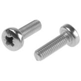 RS PRO Edelstahl Linsenkopf Pozi Schrauben | M5 x 16mm - A2 (ISO 7045)