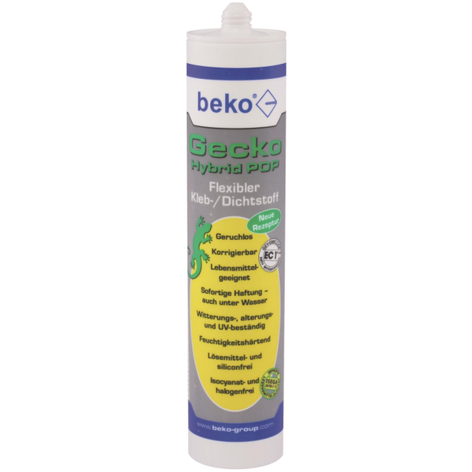 Beko FoodLine Gecko Hybrid Pop Kleb-/Dichtstoff schwarz - 290ml | Karosserieklebstoff