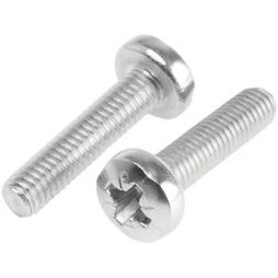 RS PRO Edelstahl Linsenkopf Pozi Schrauben A2 - M2 x 4mm