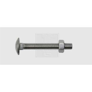 Edelstahl Flachrundkopfschraube DIN 603, Außensechskant, 8 mm x 50 mm, 25 Stück