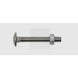 Edelstahl Bordwandschraube DIN 603 - Flachrundkopfschraube 6 mm x 100 mm - 25 Stück A2