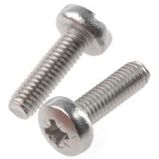 RS PRO Edelstahl Linsenkopf Pozi Schrauben A2 - M3 x 10mm (ISO 7045)
