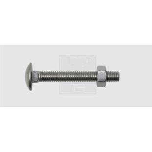 Edelstahlbordwandschraube DIN 603 - Flachrundkopfschraube 5mm x 40mm - Außensechskant - A2 - 50 Stück