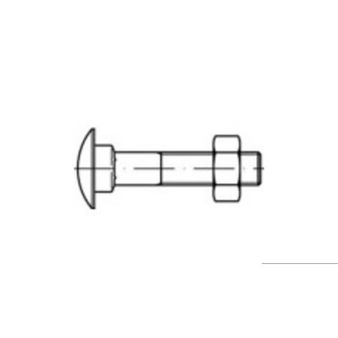 [Baugleiche] Edelstahlschraube DIN 603: Gewinde-Ø: M 8, Länge: k.A., Material: A2, mit Preisfilter