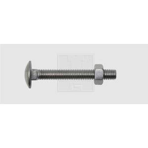 Edelstahlbordwandschraube SWG 22665067 - Flachrundkopfschraube 6 mm x 50 mm - Außensechskant DIN 603 - A2 - 50 Stück
