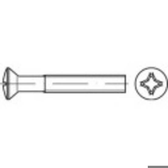 TOOLCRAFT Edelstahl Linsensenkschrauben M4 x 30mm - Kreuzschlitz Phillips - DIN 966 - A4