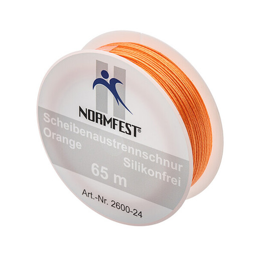 Hochmodulige Scheibenaustrennschnur Orange | 65 m für Scheibenkleber