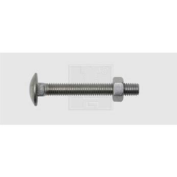 Edelstahl Bordwandschraube DIN 603 – Flachrundkopfschraube 8 mm x 70 mm – Außensechskant - A2 - 25 Stück