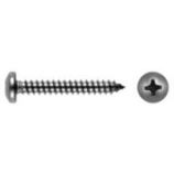 Edelstahl Blechschrauben DIN 7981 A4 - 4,8 x 32 mm | Linsenkopf mit Kreuzschlitz (Phillips) | Form C