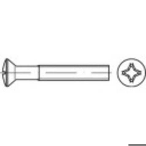 TOOLCRAFT Edelstahl Linsensenkschrauben M5 x 30mm - Kreuzschlitz Phillips DIN 966 - ISO 7047