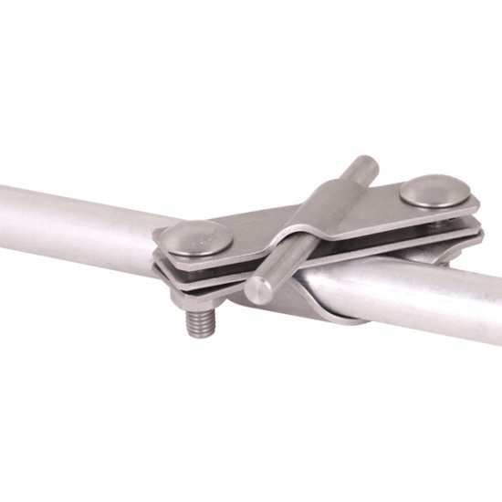 Edelstahl TE-Anschlusschelle NIRO (V4A) - D 25mm für Rundrohr 7-10mm, Flansch 40mm