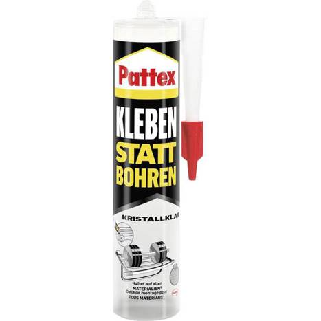 Pattex Montagekleber Kristallklar - Kleben statt Bohren, Wasserbasierend, 290g (PKBC2)