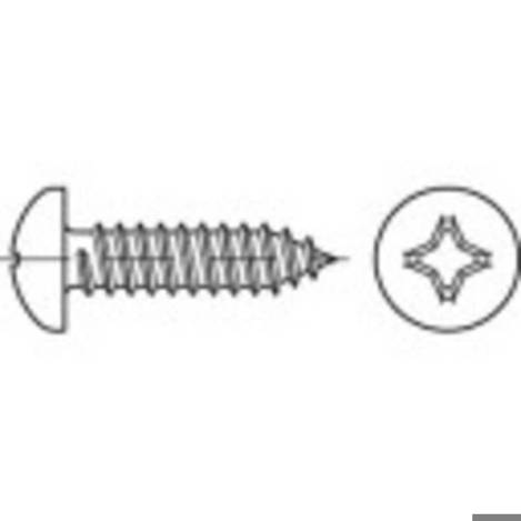 TOOLCRAFT Edelstahl Linsenblechschrauben 6.3mm x 32mm Kreuzschlitz Phillips DIN 7981 - ISO 7049