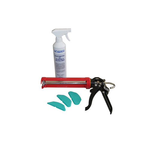Basic 6 Glättmittel 500 ml Set – inkl. Auspresspistole und 3 Radien Fugenschablonen